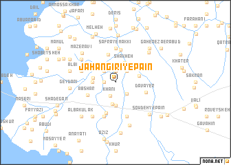 map of Jahāngīrī-ye Pā\