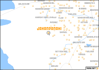 map of Jahān Panāhī