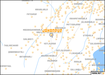 map of Jahānpur