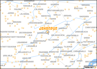 map of Jahānpur