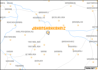 map of Jahānshāh Kahrīz