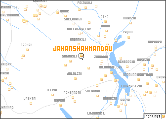 map of Jahān Shāh Mandau