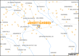 map of Jahān Tīghābād