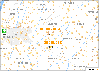 map of Jahānwāla