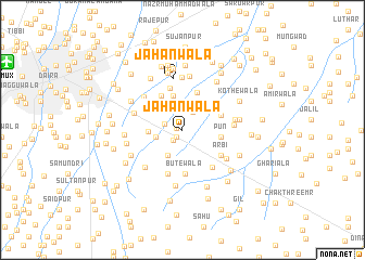 map of Jahānwāla