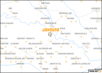 map of Jahodná