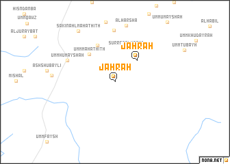 map of Jaḩrah