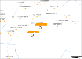 map of Jaḩrah