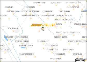 map of Jakabszállás