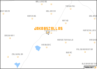 map of Jakabszállás