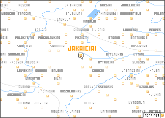 map of Jakaičiai