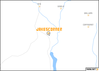 map of Jakes Corner