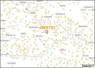 map of Jaketići