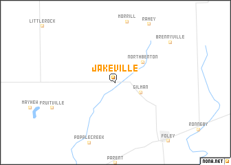 map of Jakeville