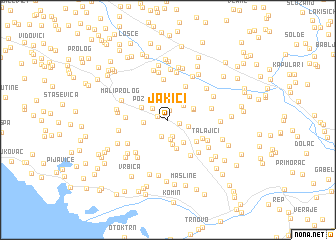 map of Jakići