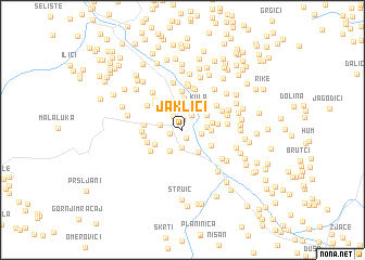 map of Jaklići