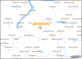 map of Jakniškės