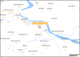 map of Jakobovac