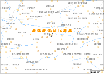 map of Jakob pri Šentjurju