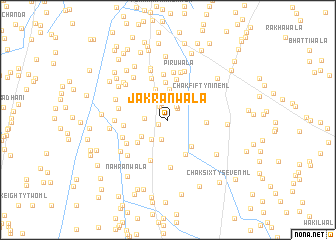 map of Jakrānwāla