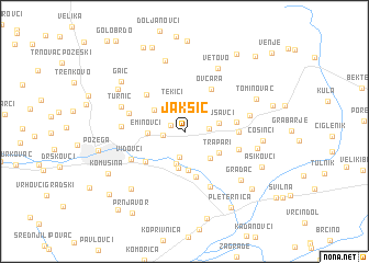 map of Jakšić