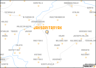 map of Jaksoritanyák