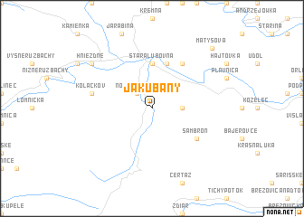 map of Jakubany