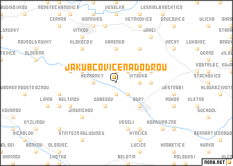 map of Jakubčovice nad Odrou