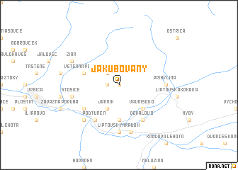 map of Jakubovany