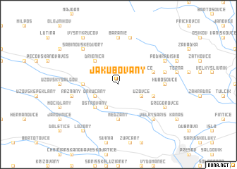 map of Jakubovany