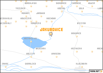 map of Jakubowice