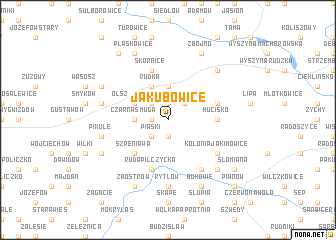 map of Jakubowice