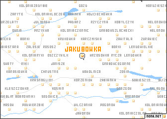 map of Jakubówka