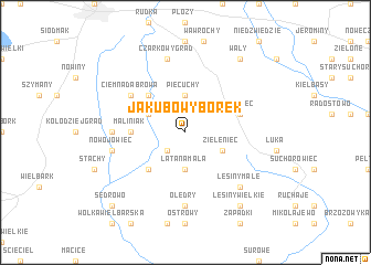 map of Jakubowy Borek