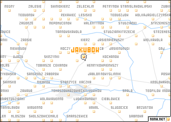 map of Jakubów