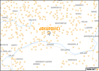 map of Jakupovići