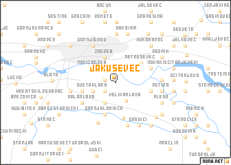 map of Jakuševec