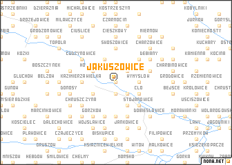 map of Jakuszowice