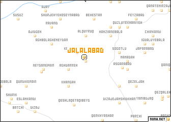 map of Jalālābād