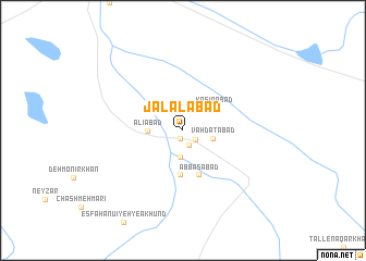 map of Jalālābād