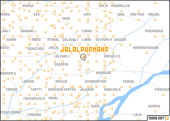 map of Jalālpur Mahr