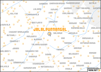 map of Jalālpur Nāngal