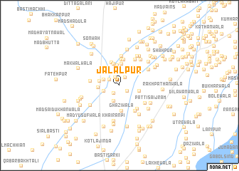 map of Jalālpur