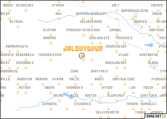 map of Jalový Dvŭr