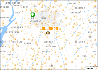 map of Jāl Wāhan