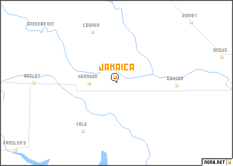 map of Jamaica