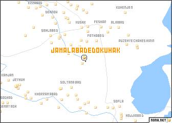 map of Jamālābād-e Do Kūhak