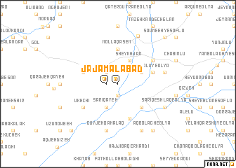 map of Jamālābād