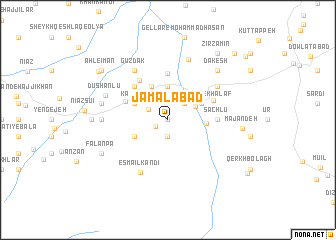 map of Jamālābād