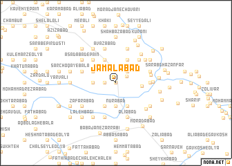 map of Jamālābād